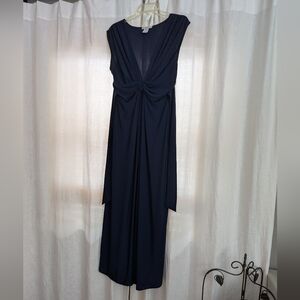 Love Squared Navy Backless Dress